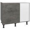ECKUNTERSCHRANK 125/87/65 cm  - Schieferfarben/Edelstahlfarben, MODERN, Holzwerkstoff/Metall (125/87/65cm) - Nobilia