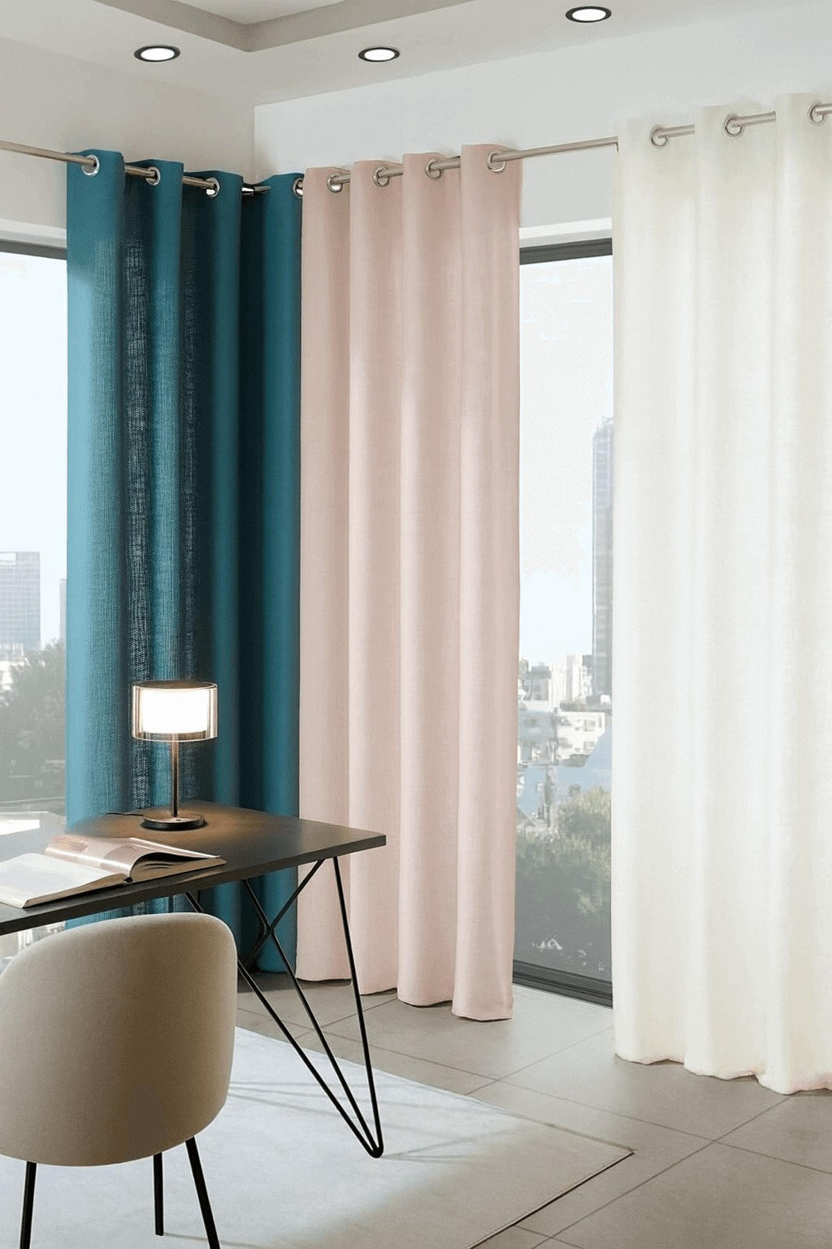 ZAVESA SA KARIKAMA ružičasta  135/270 cm  - ružičasta, Osnovno, tekstil (135/270cm) - Esposa