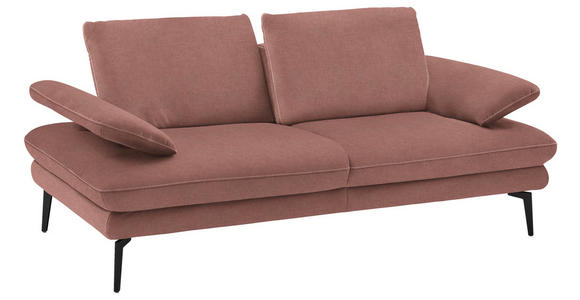 2,5-SITZER in Velours Flieder - Beige/Flieder, Design, Textil/Metall (196/89/104cm) - Dieter Knoll
