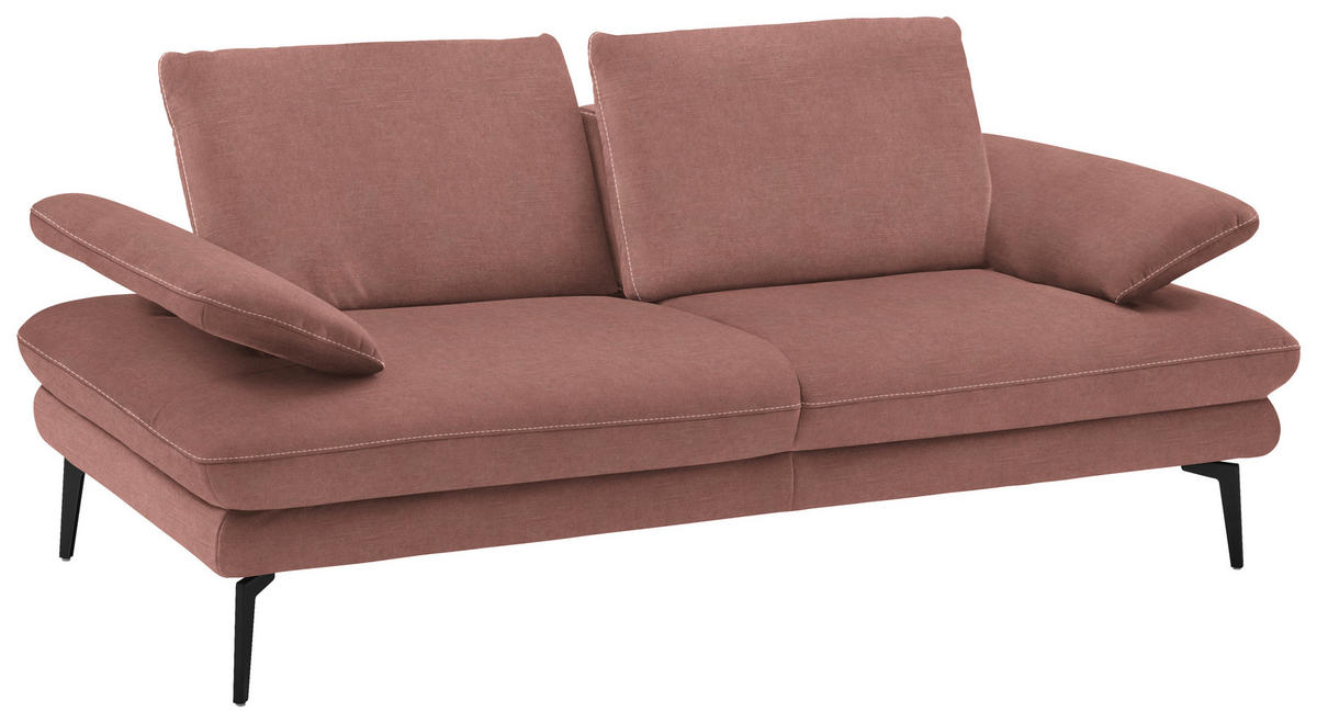 2,5-SITZER in Velours Flieder  - Beige/Flieder, Design, Textil/Metall (196/89/104cm) - Dieter Knoll