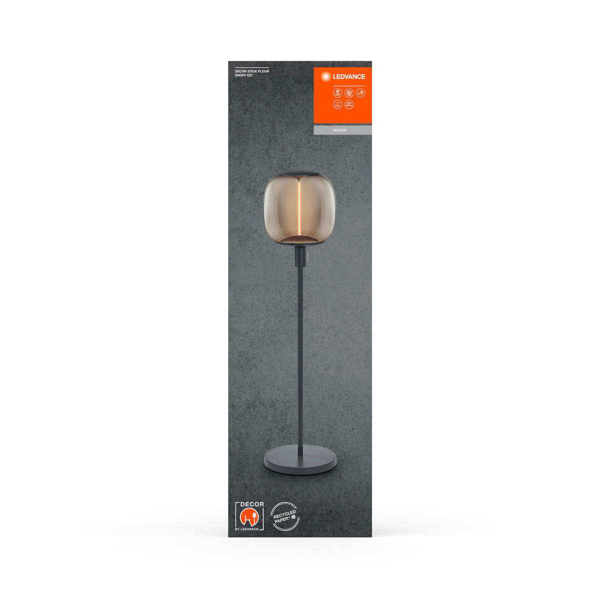 LEUCHTENFUß Decor Stick Floor 26/78 cm   - Dunkelgrau, Basics, Metall (26/78cm) - Ledvance