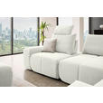 ECKSOFA in Velours Creme  - Creme/Schwarz, Design, Kunststoff/Textil (326/236cm) - Xora