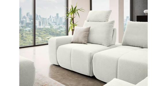 ECKSOFA in Velours Creme 326/236 cm - Creme/Schwarz, Design, Kunststoff/Textil (326/236cm) - Xora