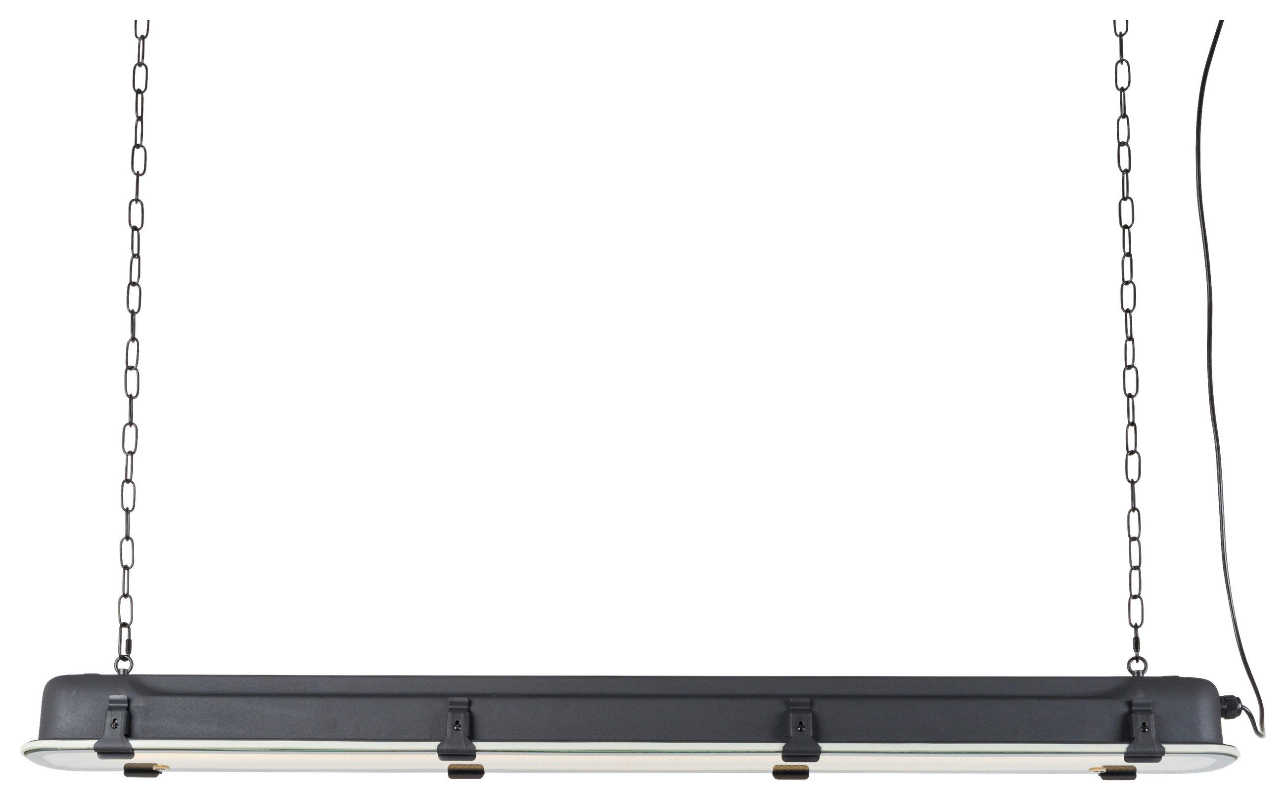 HÄNGELEUCHTE 130/190/14 cm   - Schwarz, Basics, Glas/Metall (130/190/14cm) - Zuiver