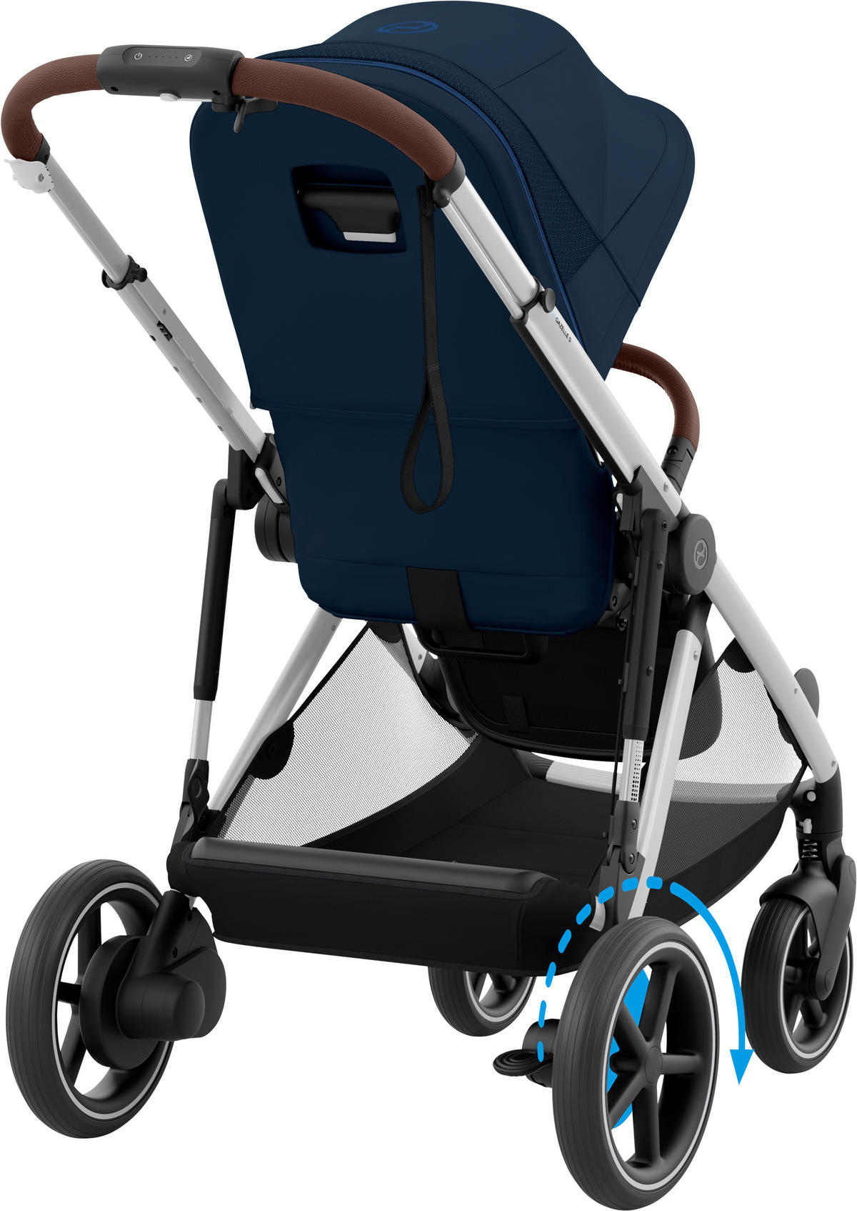 KINDERWAGEN  EGAZELLE S  Ocean Blue  - Silberfarben, Basics, Kunststoff/Metall (94.5/66/100cm) - cybex GOLD