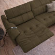 ECKSOFA in Echtleder Taupe  313/165 cm  - Taupe/Cognac, Design, Leder/Metall (313/165cm) - Emilio Belluti