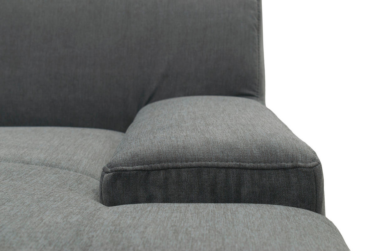 WOHNLANDSCHAFT in Webstoff Dunkelgrau  - Wengefarben/Dunkelgrau, Design, Holz/Textil (212/328/153cm) - MID.YOU