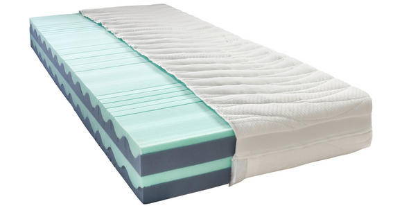 KALTSCHAUMMATRATZE 180/200 cm Höhe ca. 21 cm - Weiß, KONVENTIONELL, Textil (180/200cm) - Sleeptex