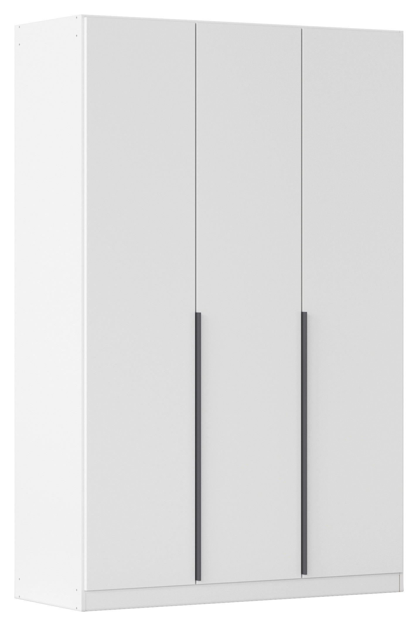DREHTÜRENSCHRANK 136/229/54 cm 3-türig Weiß  - Weiß/Grau, MODERN, Holzwerkstoff (136/229/54cm) - Rauch Möbel