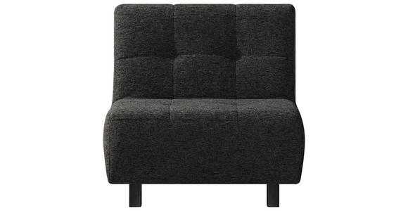 SCHLAFSESSEL Flachgewebe Anthrazit - Anthrazit/Schwarz, Design, Textil/Metall (85/92/102cm) - Novel