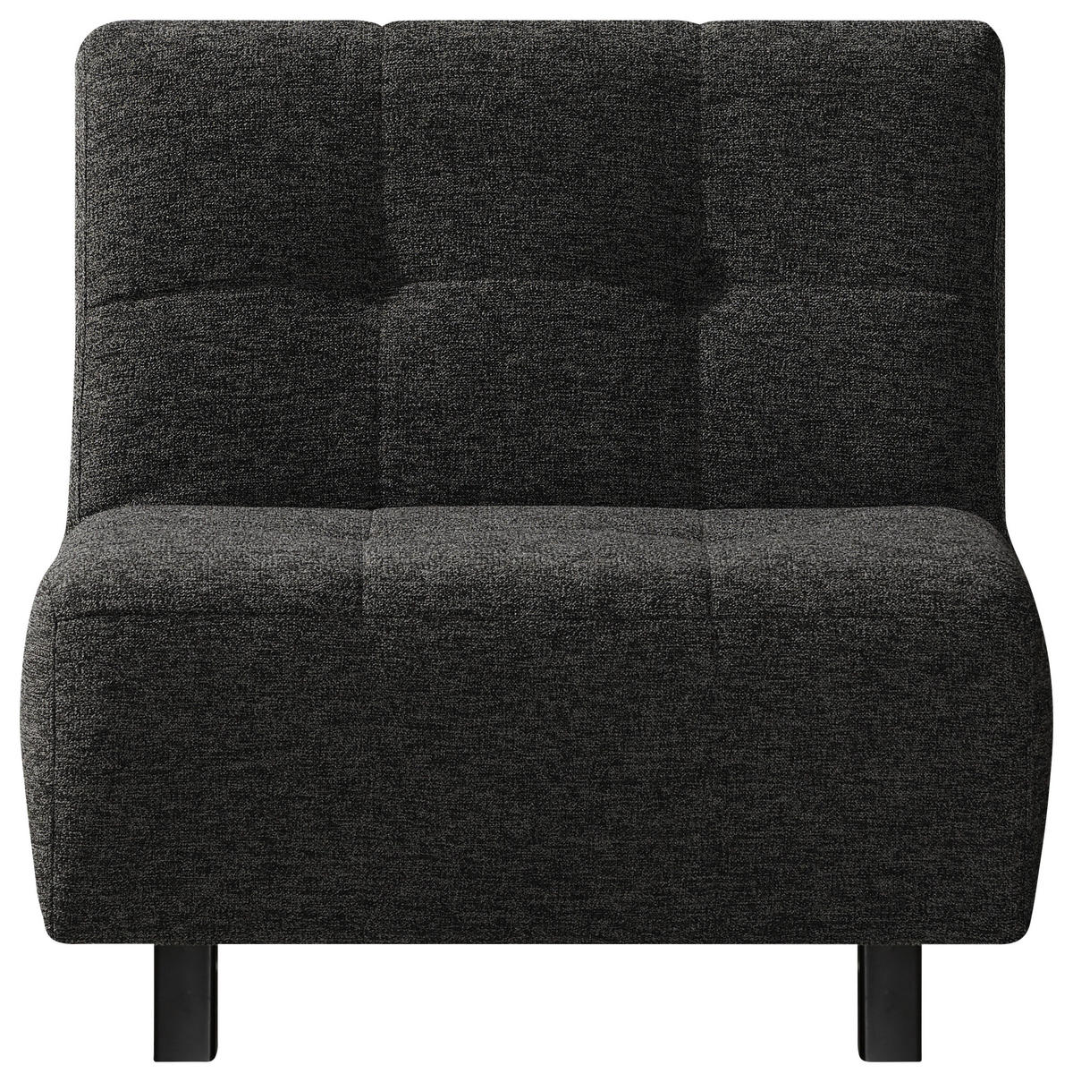 SCHLAFSESSEL Flachgewebe Anthrazit    - Anthrazit/Schwarz, Design, Textil/Metall (85/92/102cm) - Novel
