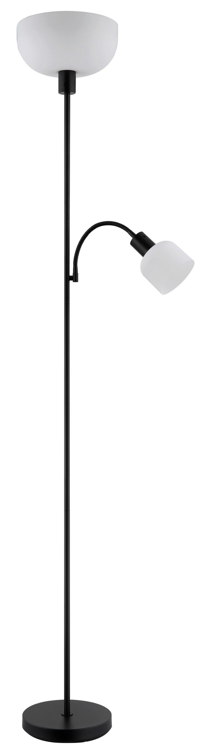 STEHLEUCHTE 26/178,7 cm    - Schwarz/Weiß, Design, Kunststoff/Metall (26/178,7cm) - Globo