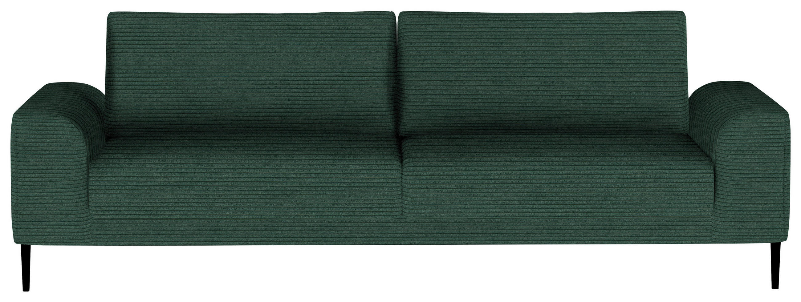 SCHLAFSOFA in Cord Grün  - Schwarz/Grün, Design, Textil/Metall (250/89/105cm) - Welnova
