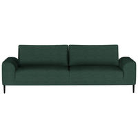 SCHLAFSOFA  mit Stoffauswahl, Schlafen auf Sitzhöhe, Armteil links, Armteil rechts Cord Grün  - Schwarz/Grün, Design, Textil/Metall (250/89/105cm) - Livetastic