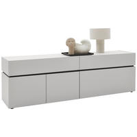 Comodă Joasă 180/57/40 cm  - cașmir/negru, Design, plastic/material pe bază de lemn (180/57/40cm) - Voleo