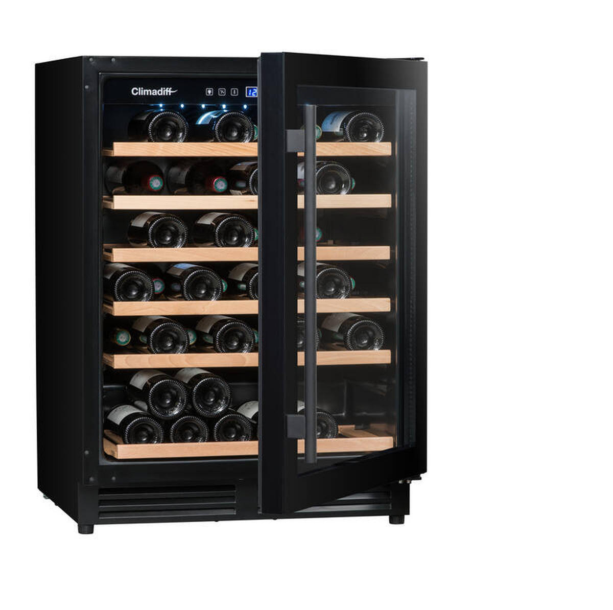 WEINKÜHLSCHRANK CBU51S2B  - Basics, Glas/Holz (59,5/82,0/57,5cm)