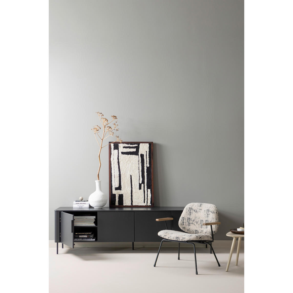 BILD 60/90/10 cm  - Dunkelbraun/Schwarz, Basics, Holzwerkstoff/Textil (60/90/10cm) - Livetastic