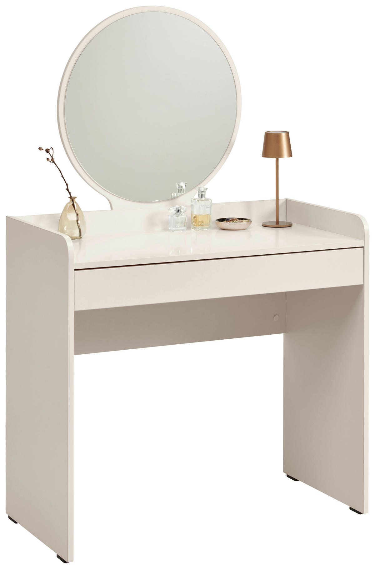 SCHMINKTISCH in Weiß  - Weiß, Design, Glas/Holzwerkstoff (90/47/142cm) - Carryhome