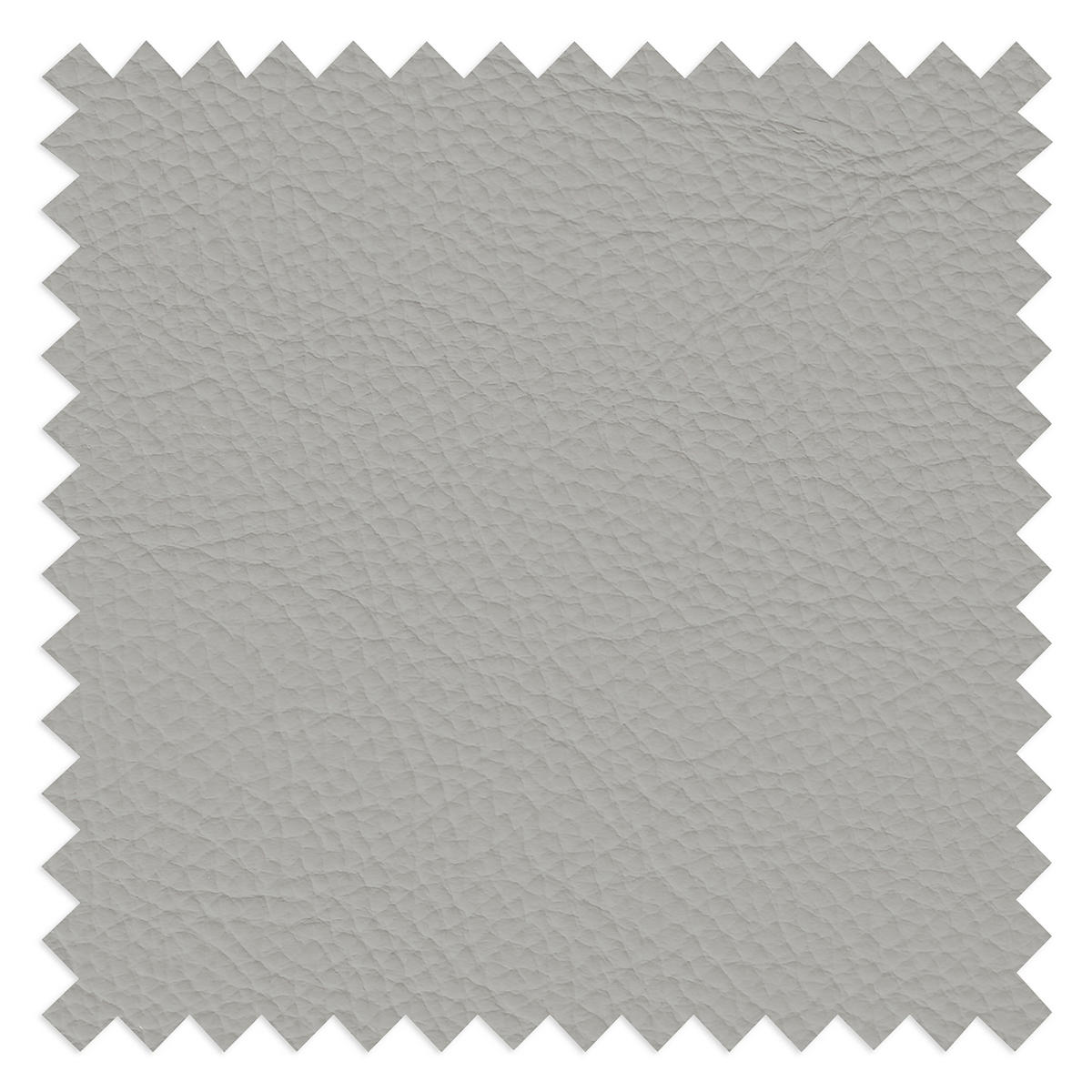 3-SITZER-SOFA Echtleder Grau  - Chromfarben/Grau, Design, Leder/Metall (225/92/99cm) - Livetastic