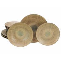 TAFELSERVICE Braun, Sandfarben Neapel Sand 12-teilig  - Sandfarben/Braun, Basics, Keramik - Creatable