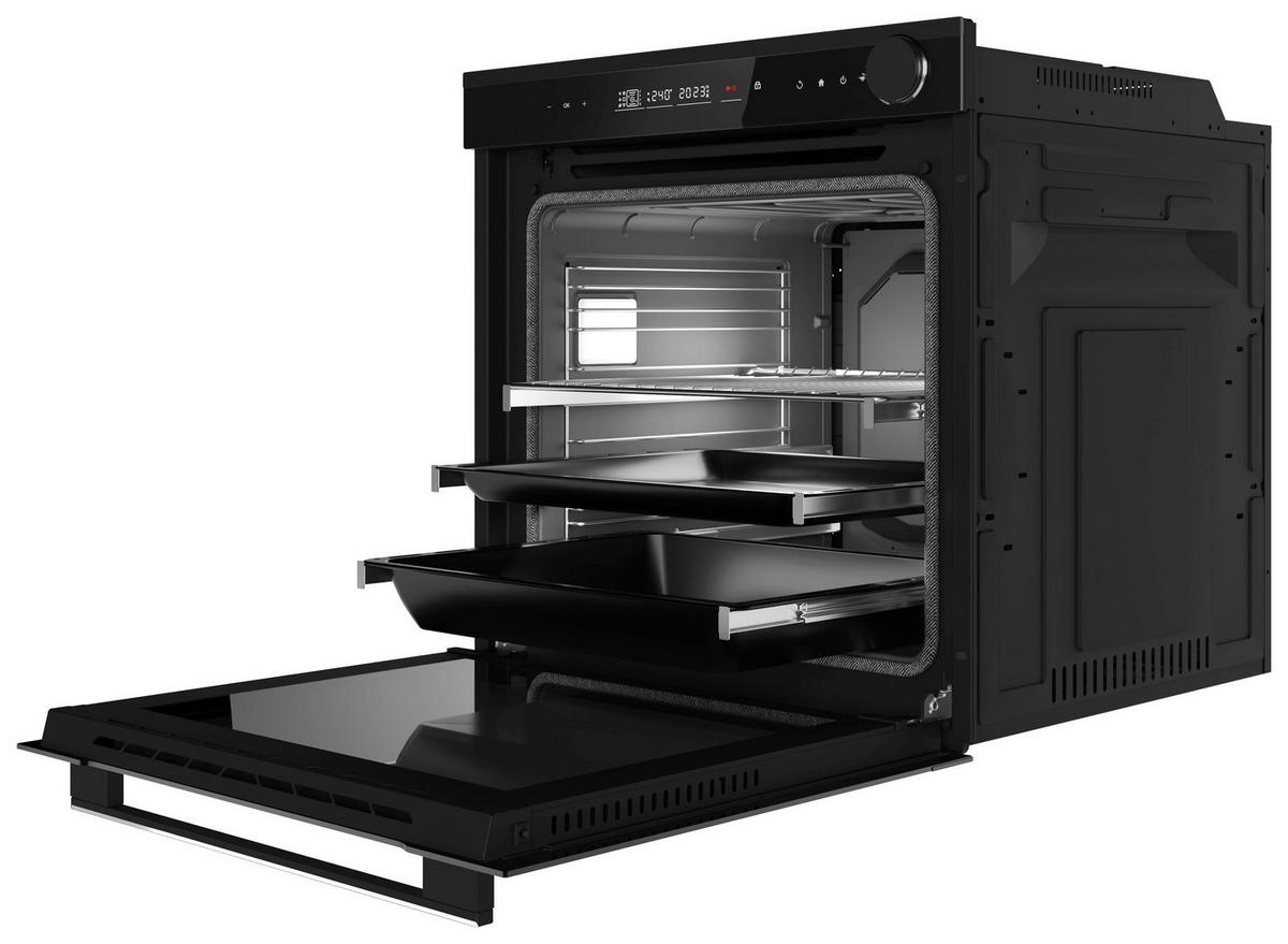 EINBAUBACKOFEN EBD830  - Schwarz, Basics, Glas/Metall (59,6/59,5/56,9cm) - Oranier