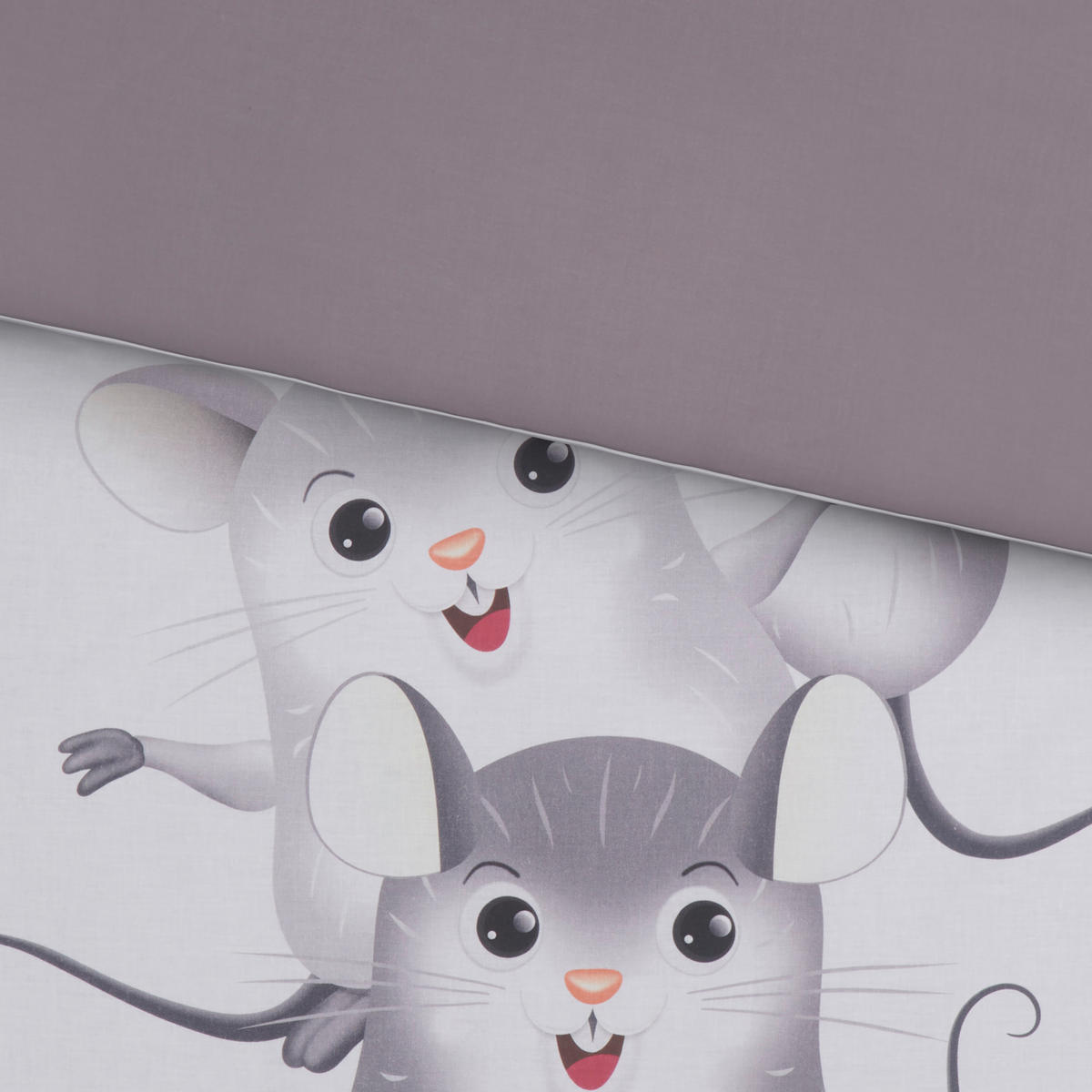 BABYBETTWÄSCHE Perkal 100/135 cm  - Grauweiß, Trend, Textil (100/135cm) - Avelia