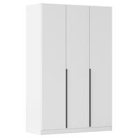 DREHTÜRENSCHRANK in Weiss, Dunkelgrau  - Weiss/Dunkelgrau, Modern, Holzwerkstoff (136/229/54cm) - Rauch Möbel