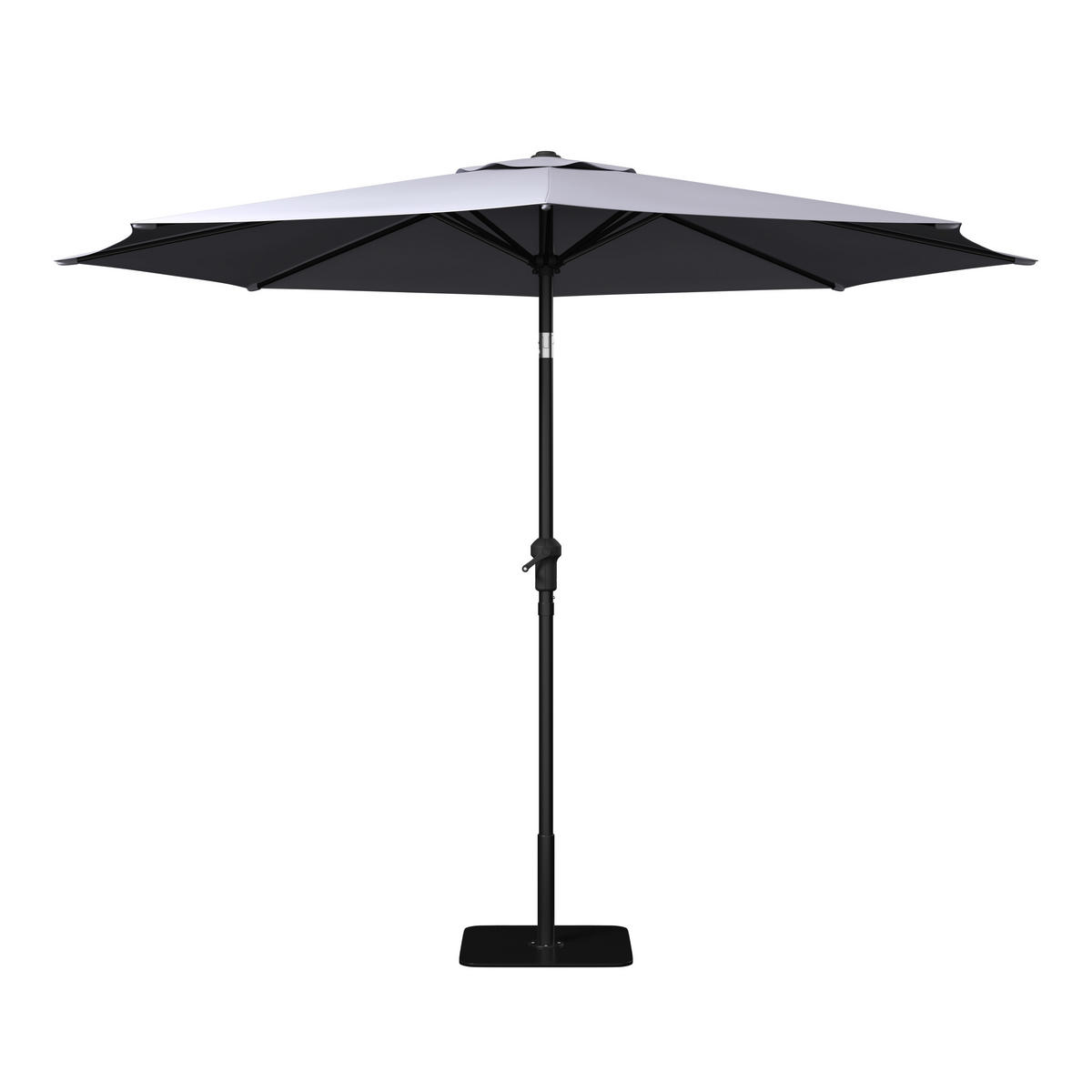 SONNENSCHIRM 250 cm   - Dunkelgrau/Hellgrau, MODERN, Textil/Metall (250cm) - Ambia Garden