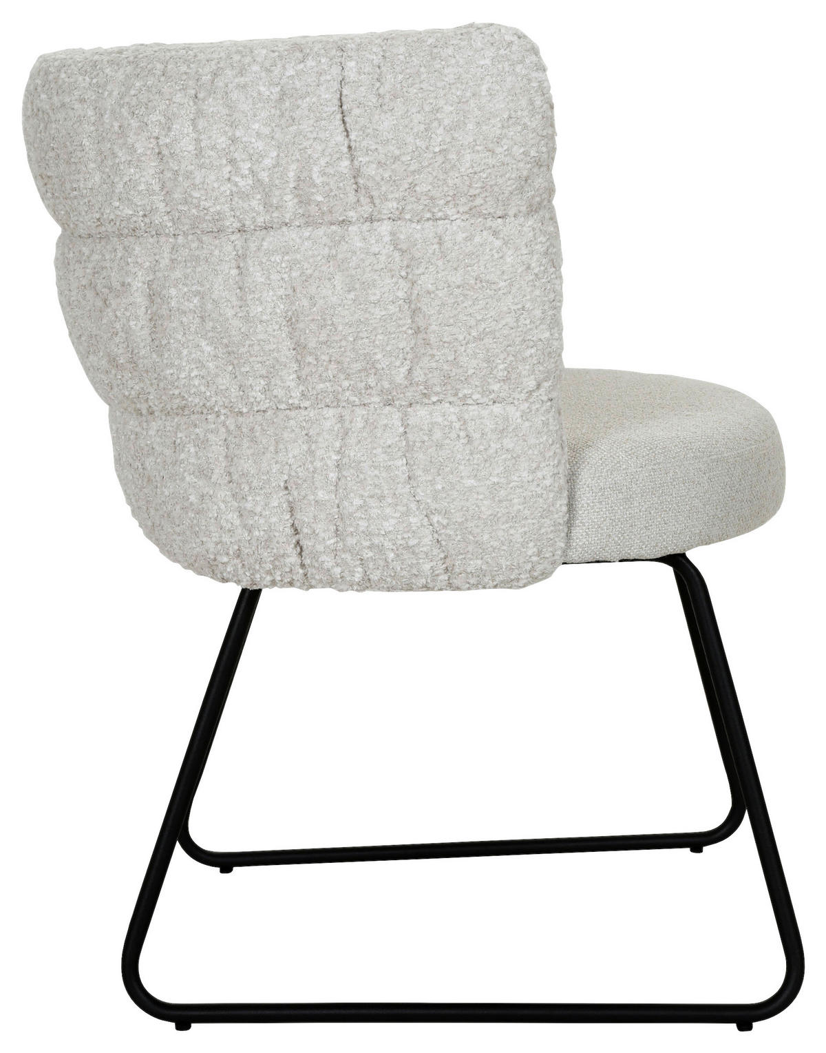STUHL - Beige/Schwarz, Design, Textil/Metall (62/80/62cm) - Novel