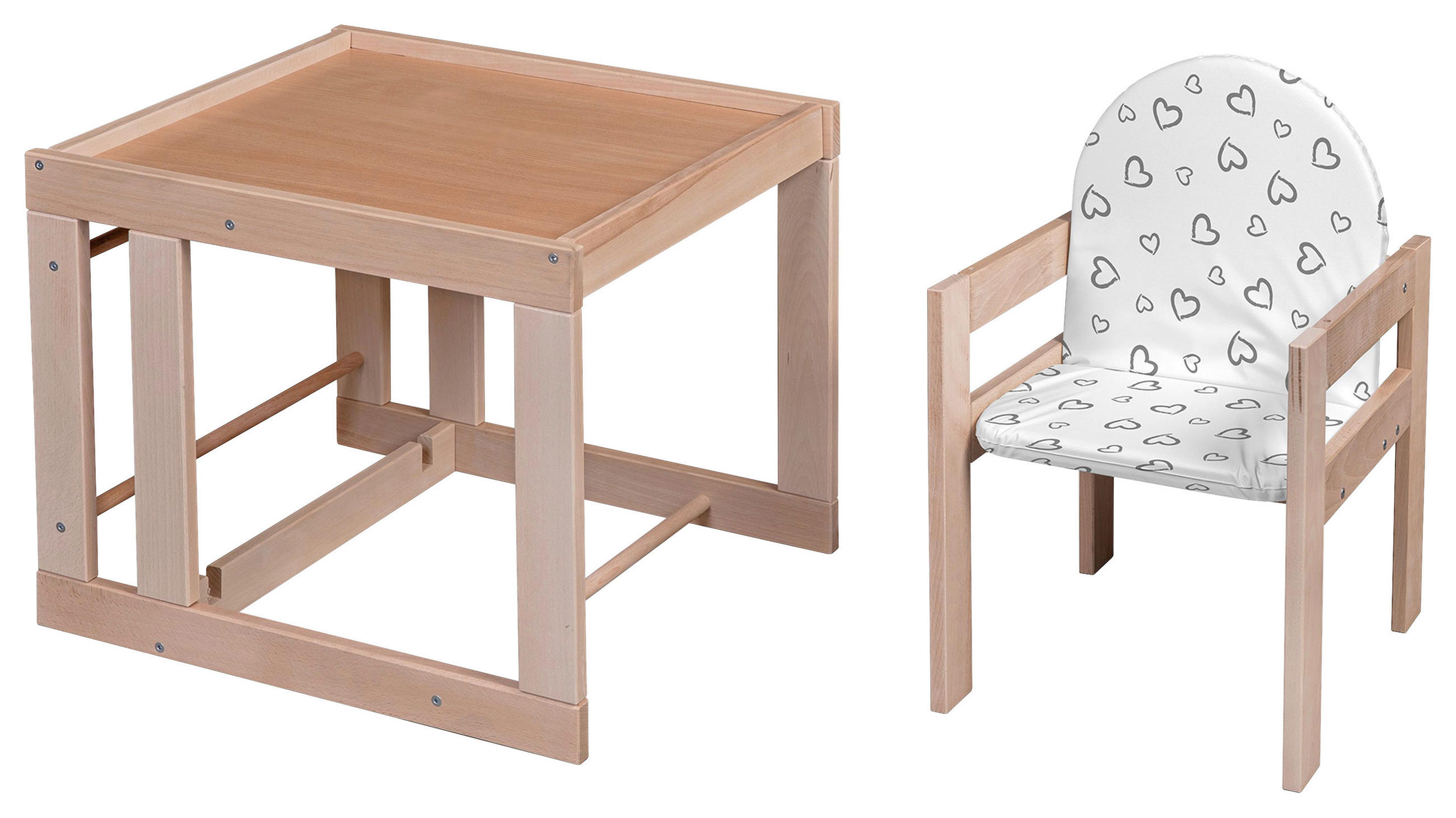 KOMBIHOCHSTUHL  - Naturfarben, Basics, Holz - My Baby Lou