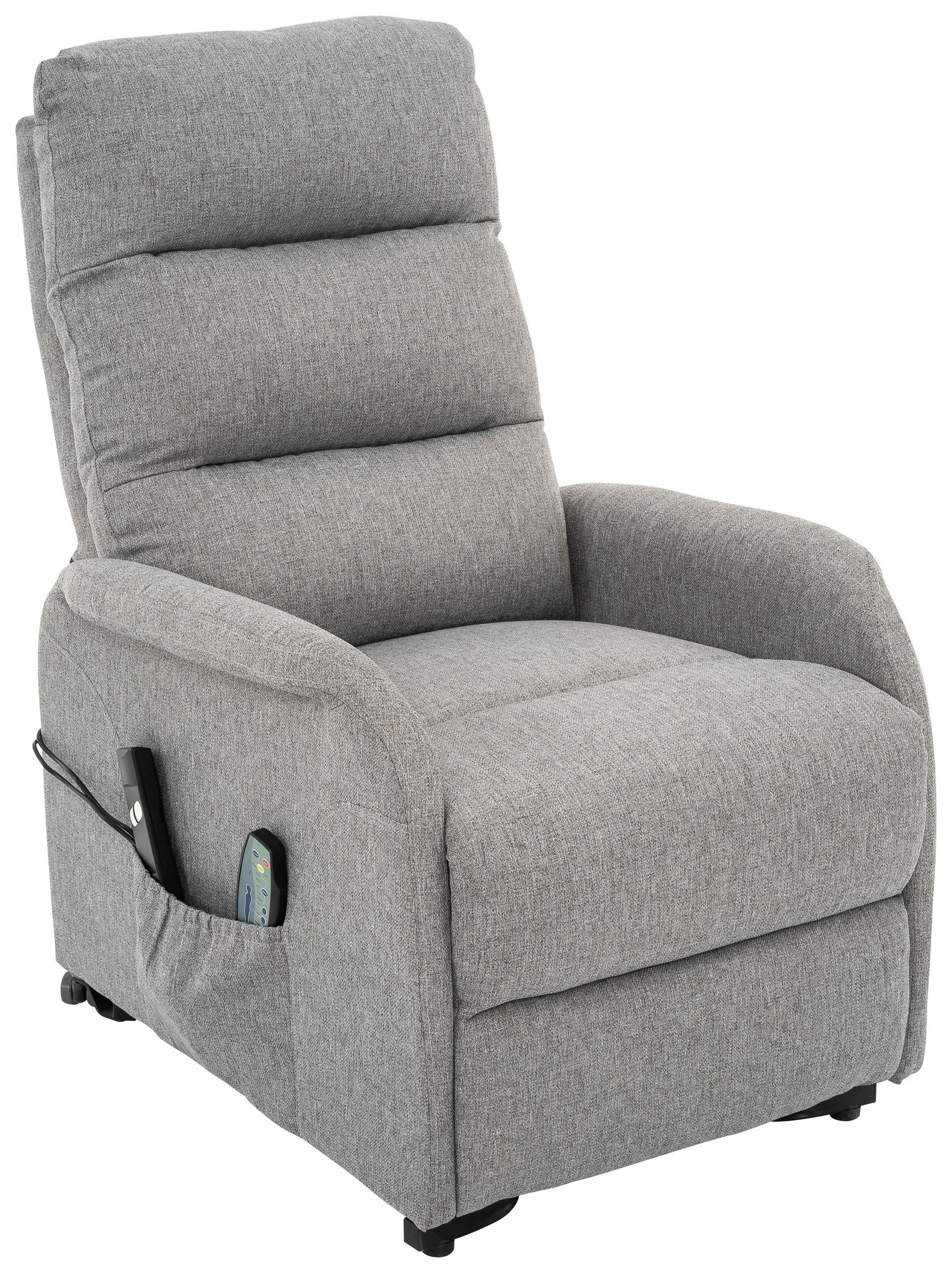 RELAXFÅTÖLJ i metall, textil grå  - grå/svart, Design, metall/textil (68/100/94cm) - Livetastic