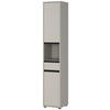 HOCHSCHRANK 33/181/34 cm  - Schwarz/Grau, MODERN, Holzwerkstoff/Kunststoff (33/181/34cm) - Germania