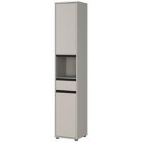 HOCHSCHRANK 33/181/34 cm  - Schwarz/Grau, MODERN, Holzwerkstoff/Kunststoff (33/181/34cm) - Germania