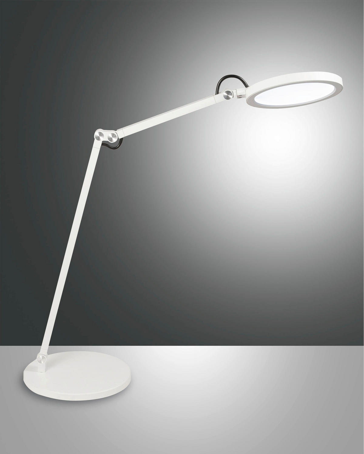 LED-SCHREIBTISCHLEUCHTE Regina 40/80 cm  - Weiß, Design, Kunststoff/Metall (40/80cm) - Fabas Luce