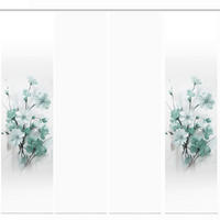 FLÄCHENVORHANG  4 Stück  blickdicht  60/245 cm   - Weiß/Mintgrün, Natur, Textil (60/245cm)