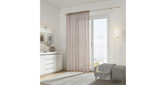 FERTIGVORHANG  transparent  140/245 cm   - Goldfarben/Petrol, Design, Textil (140/245cm) - Dieter Knoll