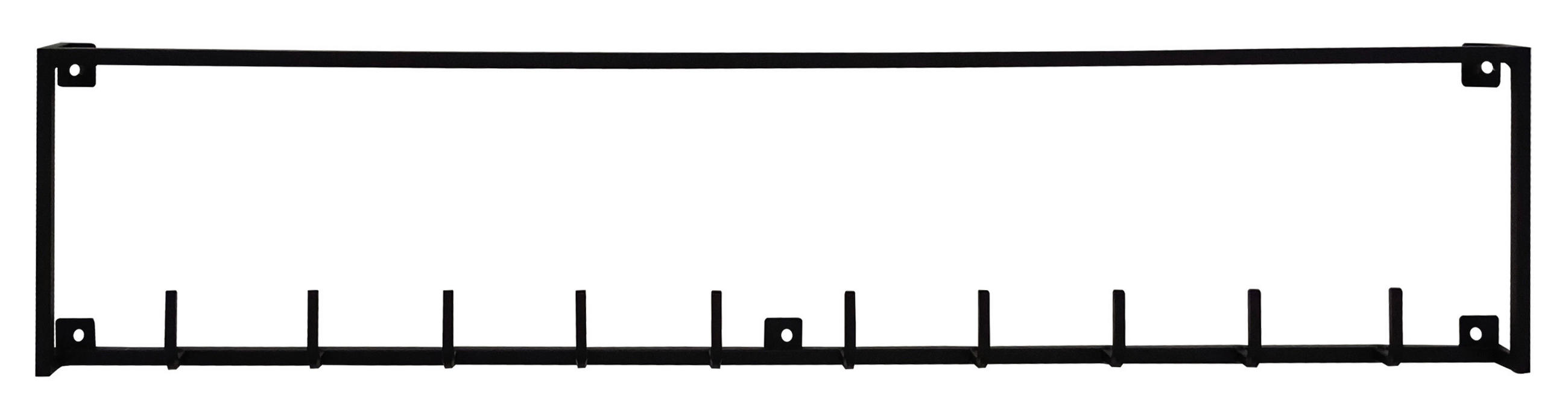 HAKENLEISTE  in Schwarz  - Schwarz, Trend, Metall (83/16/3,5cm) - Landscape