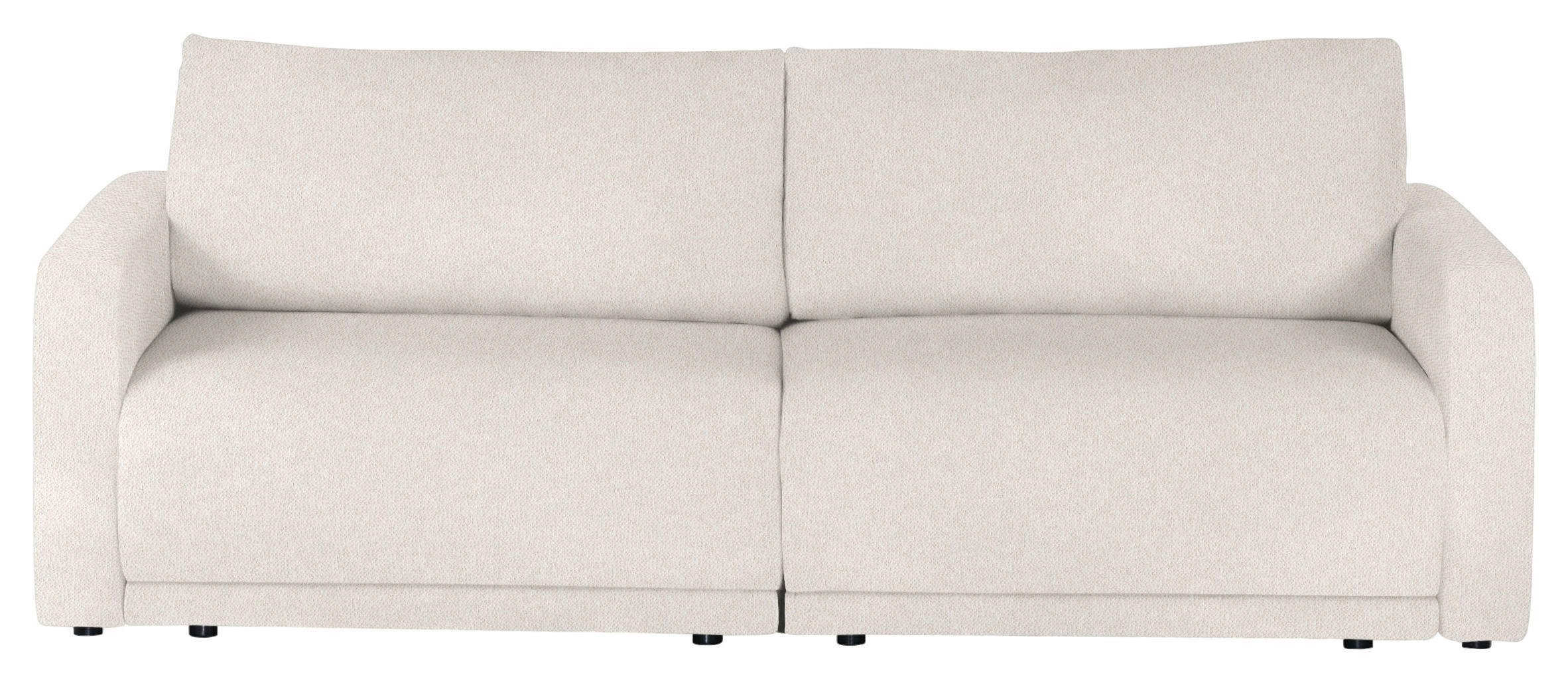 2,5-SITZER Flachgewebe Ecru  - Ecru/Schwarz, Design, Kunststoff/Textil (240/70/125cm) - Xora
