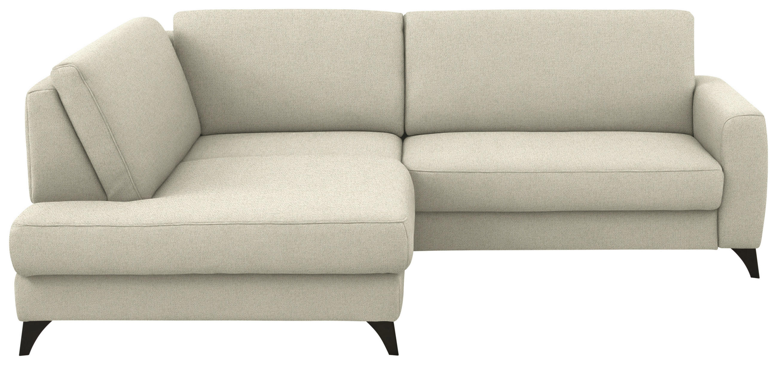 ECKSOFA  Chenille Silberfarben  - Silberfarben/Schwarz, Design, Textil/Metall (182/239cm) - Beldomo Comfort