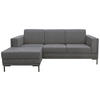 ECKSOFA Looks VII Grau Webstoff  - Schwarz/Grau, Design, Textil/Metall (214/146cm) - LOOKS by W.Joop