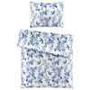 POSTELJINA PORTO 140/200 cm saten plava, bela  - bela/plava, Konvencionalno, tekstil (140/200cm) - Esposa