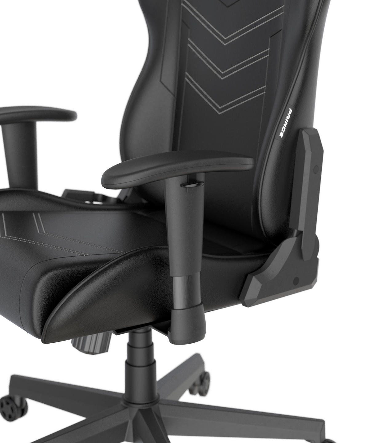 GAMINGSTUHL  in Lederlook Schwarz  - Schwarz/Weiß, KONVENTIONELL, Kunststoff/Textil (70/132/70cm) - Dxracer
