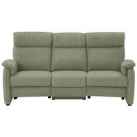 TRAPEZSOFA in Flachgewebe Olivgrün  - Schwarz/Olivgrün, Konventionell, Textil/Metall (219/107/97cm) - Pure Home Comfort