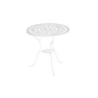 GARTENTISCH Metall rund  - Weiß, ROMANTIK / LANDHAUS, Metall (70/70/68cm) - Gardenson