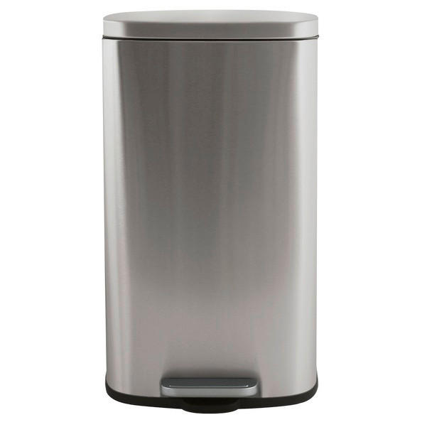 TRETEIMER 50 L  - Silberfarben/Schwarz, Basics, Kunststoff/Metall (42,7/29,7/64,3cm) - Spirella