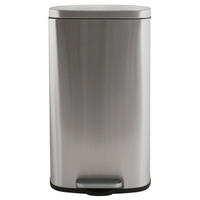 TRETEIMER 50 L  - Silberfarben/Schwarz, Basics, Kunststoff/Metall (42,7/29,7/64,3cm) - Spirella