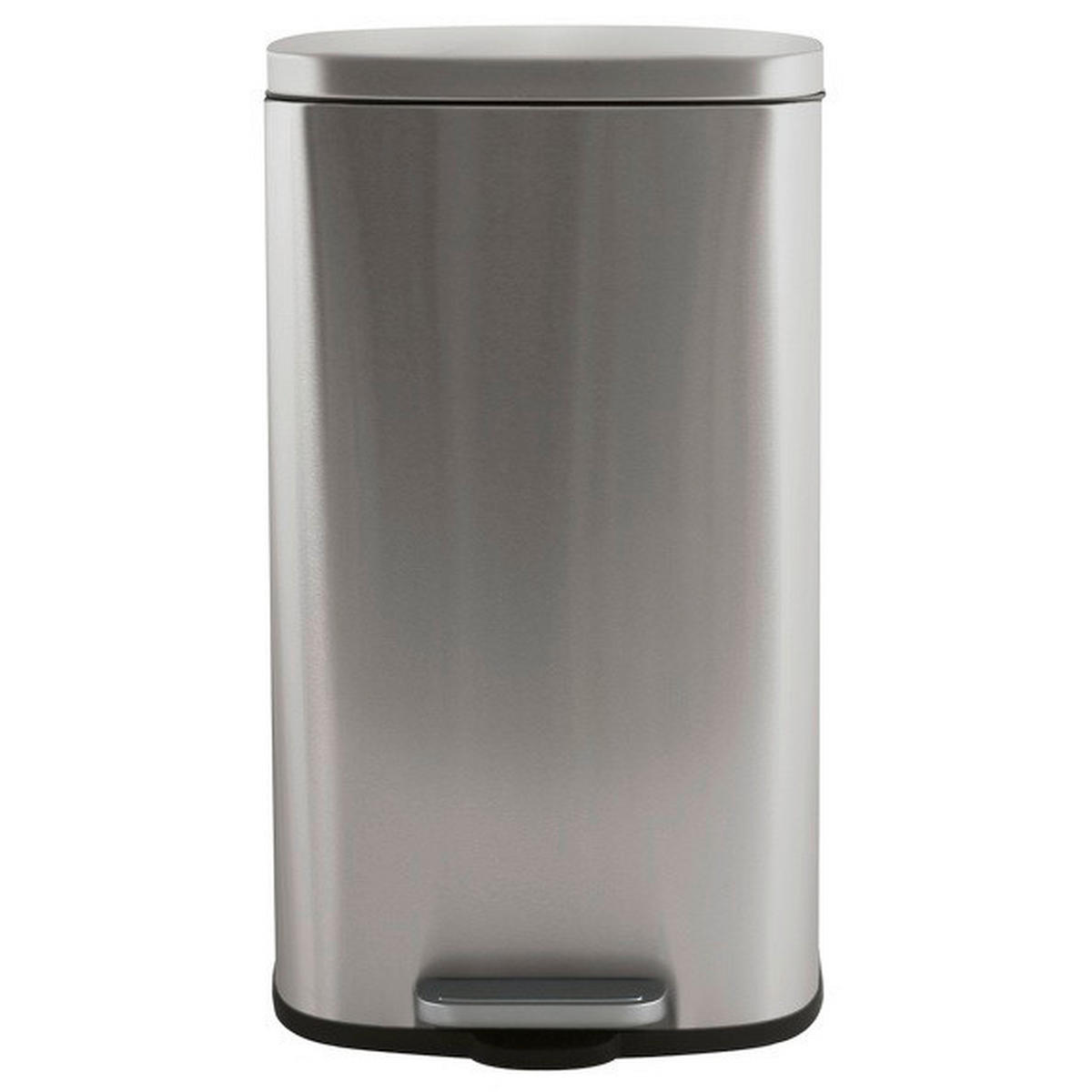 TRETEIMER 50 L  - Silberfarben/Schwarz, Basics, Kunststoff/Metall (42,7/29,7/64,3cm) - Spirella
