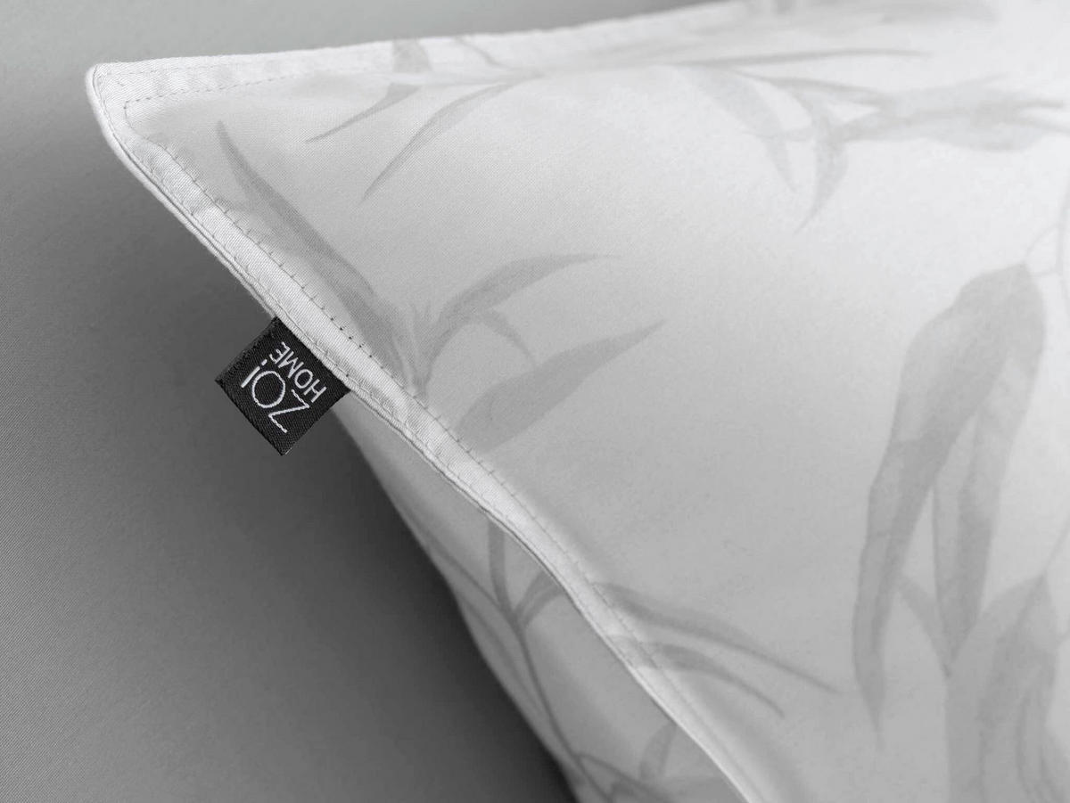 BETTWÄSCHE Fiori-di-Satinado Makosatin 155/220 cm  - Hellgrau, Basics, Textil (155/220cm)