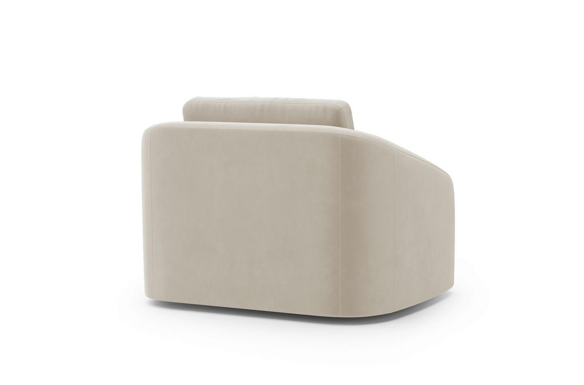 SESSEL in Samt Sandfarben  - Sandfarben/Schwarz, MODERN, Kunststoff/Textil (116/88/104cm) - Sit & More