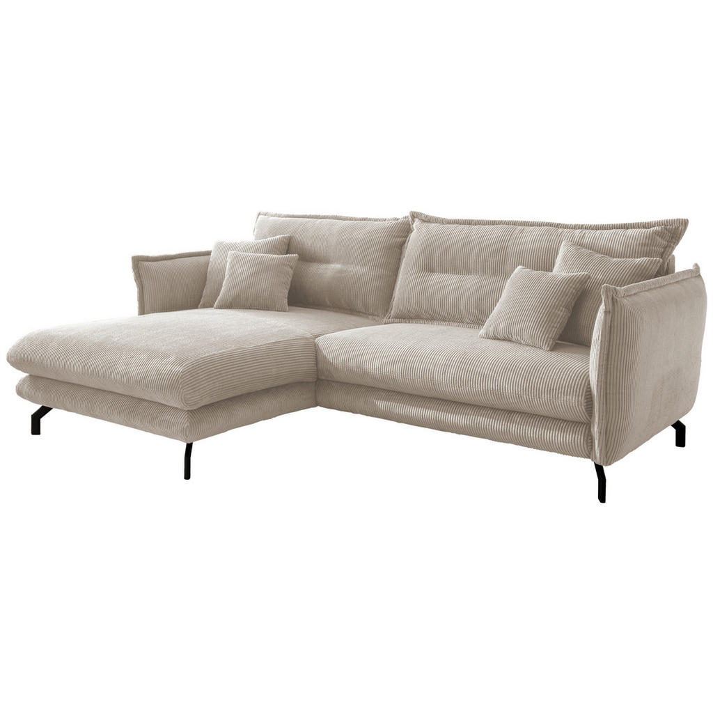 Thumbnail - Livetastic Ecksofa, Beige, Textil, 4-Sitzer, Füllung: Schaumstoff, L-Form, 255x180 cm, Made in Europe, Rücken echt, Armt...